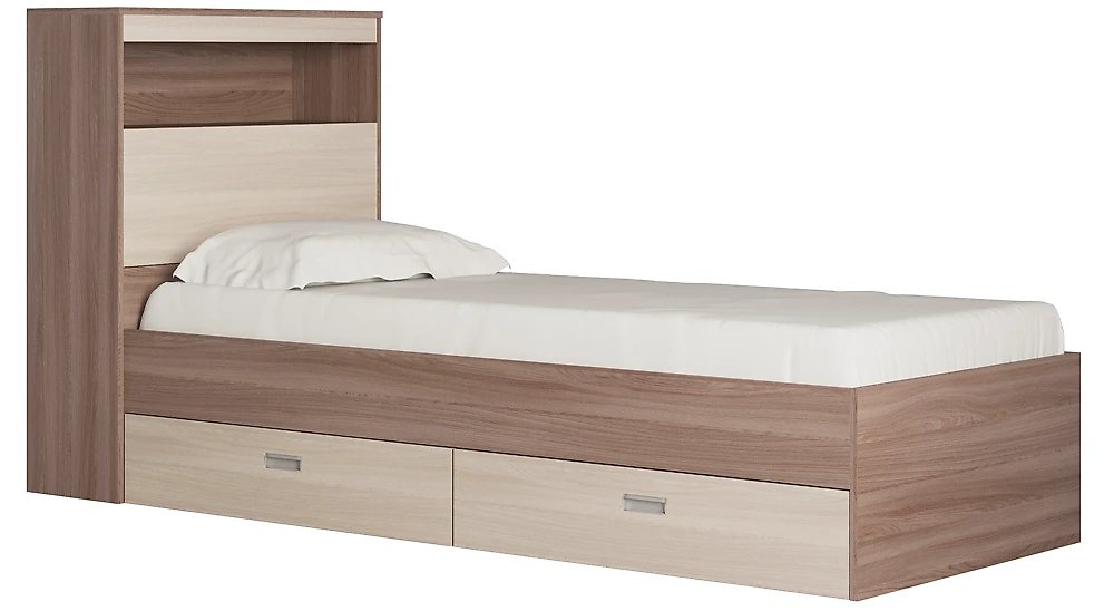 Кровать из ЛДСП  Виктория-2-80 Дизайн-3