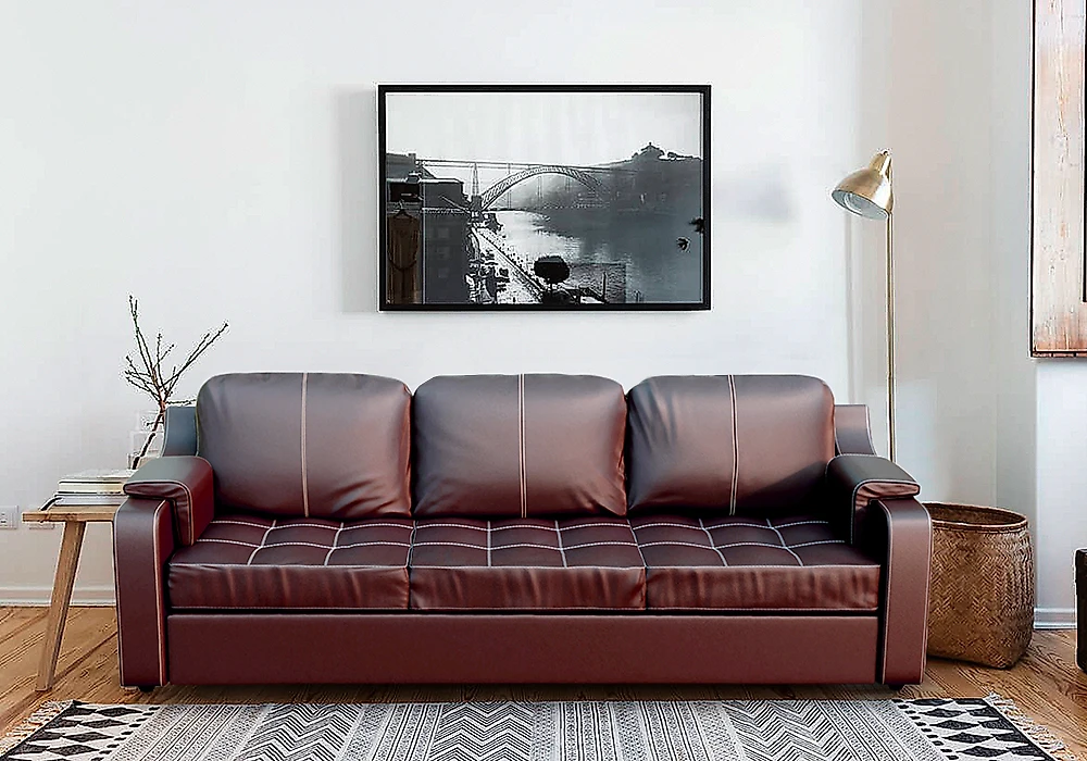 Офисный диван раскладной Берета Дизайн 5 кожаный