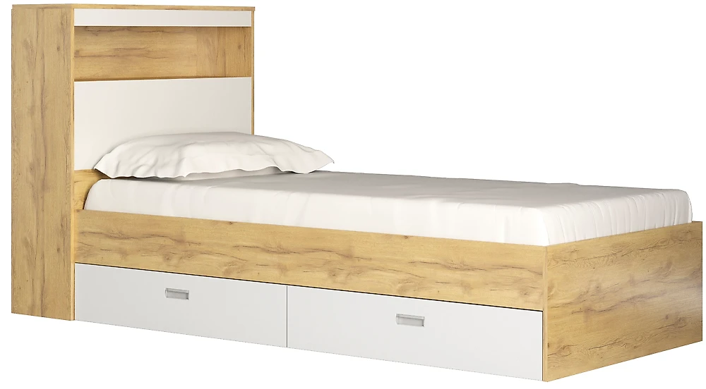 Кровать из ЛДСП  Виктория-2-90 Дизайн-1