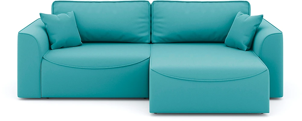 Угловой диван изумрудный Рафаэль Плюш Дизайн-1