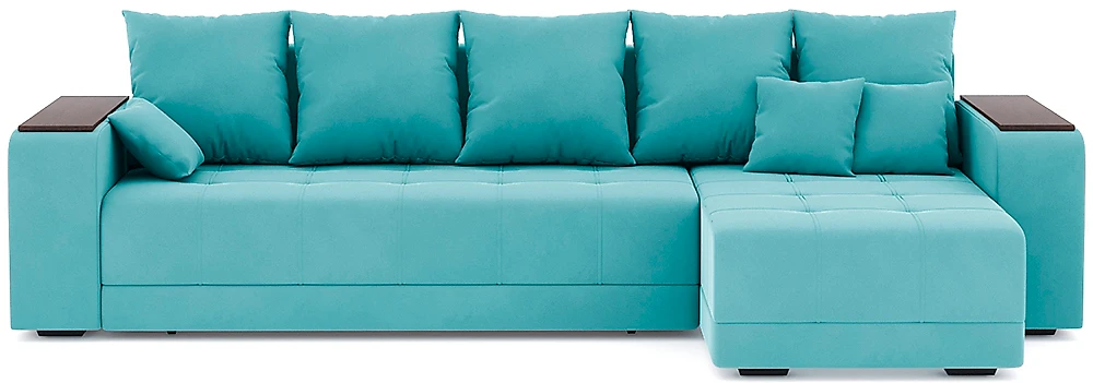Угловой диван с независимым пружинным блоком Дубай Плюш Дизайн-2