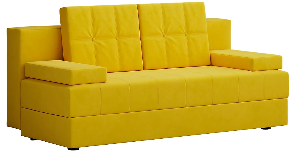 Жёлтый прямой диван Аура-5 Еллоу