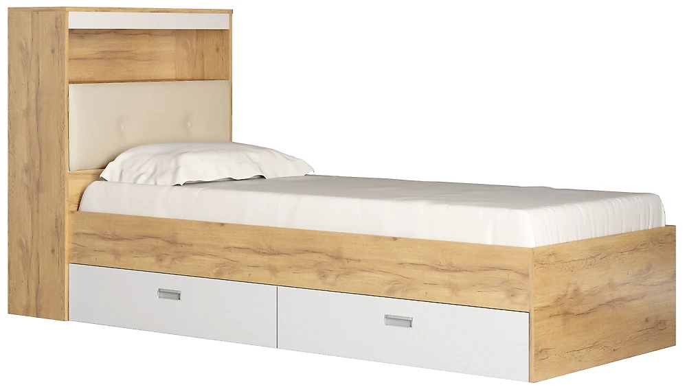 Кровать односпальная 80х200 см Виктория-3-80 Дизайн-1