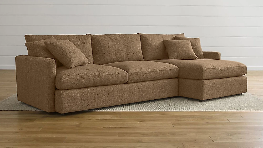 Угловой диван 220 см Стелф с оттоманкой Дизайн 3