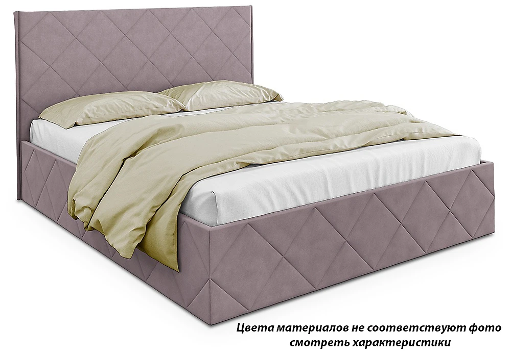 Бежевая двуспальная кровать Флоренция нестандарт (л270)