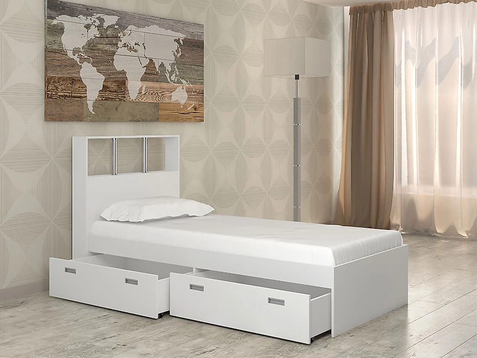 Односпальная кровать Бриз-6 (90) Дизайн-1