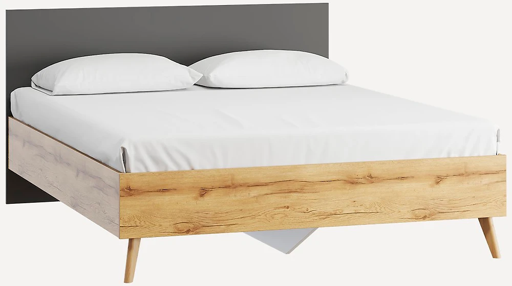 двуспальная кровать Нордик 160 Wood Grey арт. 2001659455