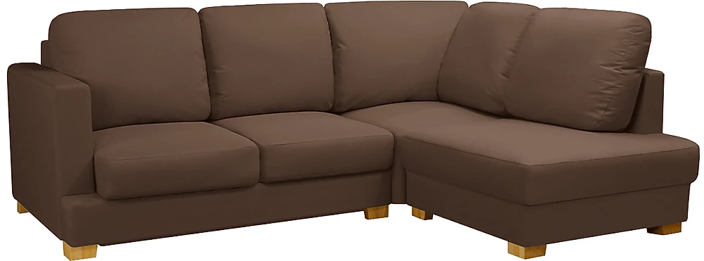 Угловой диван с правым углом Плимут Мини Шоколад