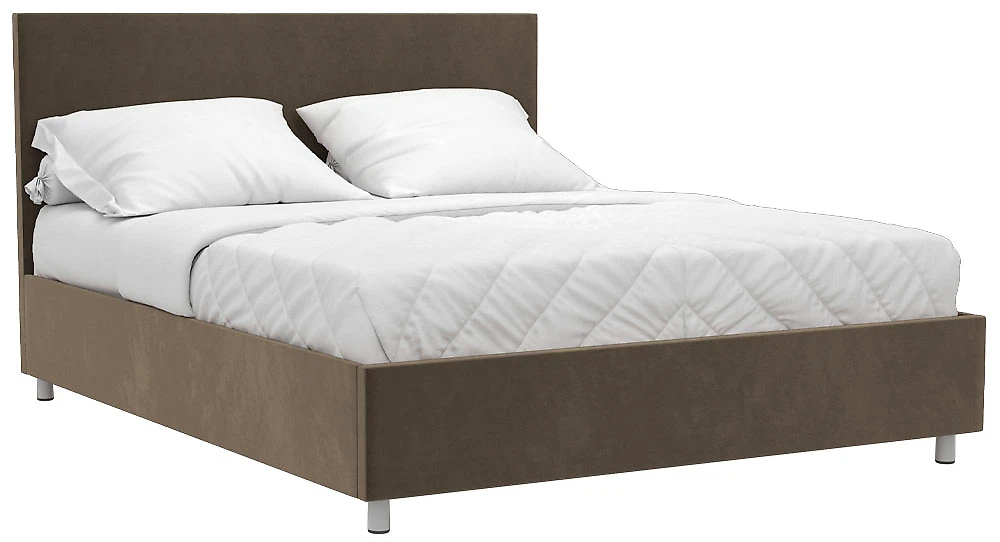 Кровать в современном стиле Белла 160х200 с ламелями Плюш Шоколад