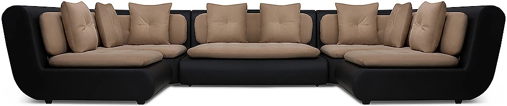Модульный диван из экокожи Кормак-4 Плюш Латте