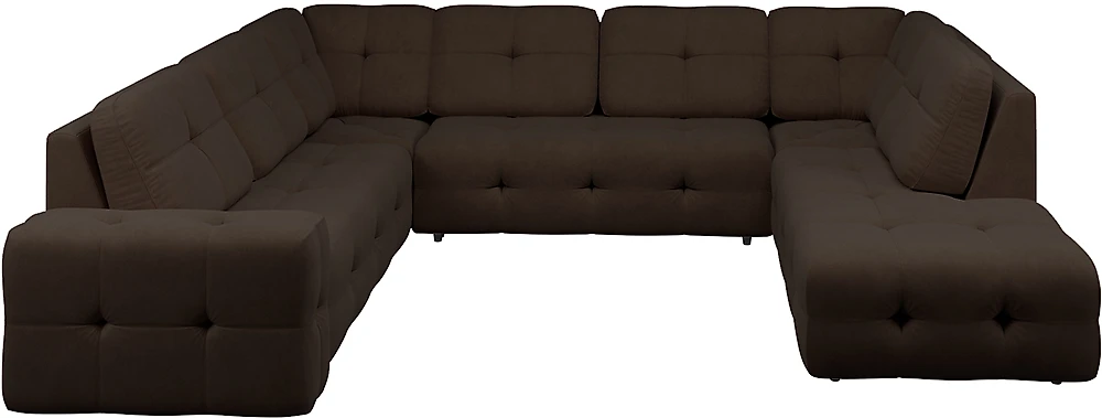 Угловой диван п-образный Спилберг-2 Дарк Браун