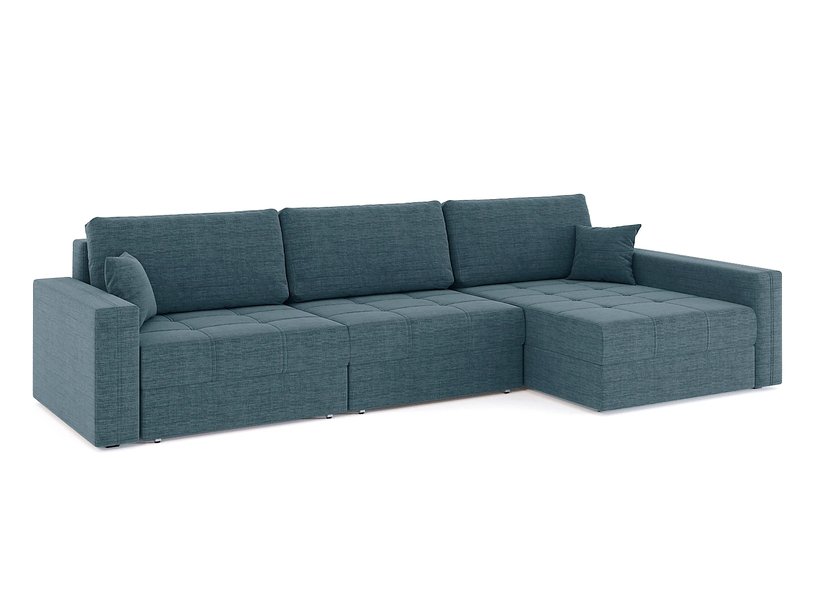 Угловой диван с большим спальным местом Брест-3 Блю