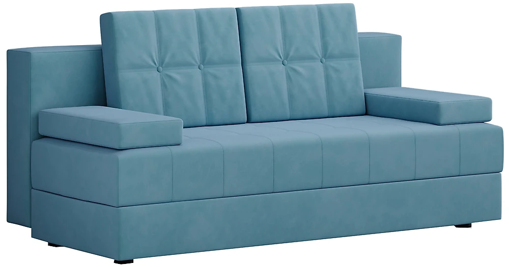 Синий прямой диван Аура-5 Блу