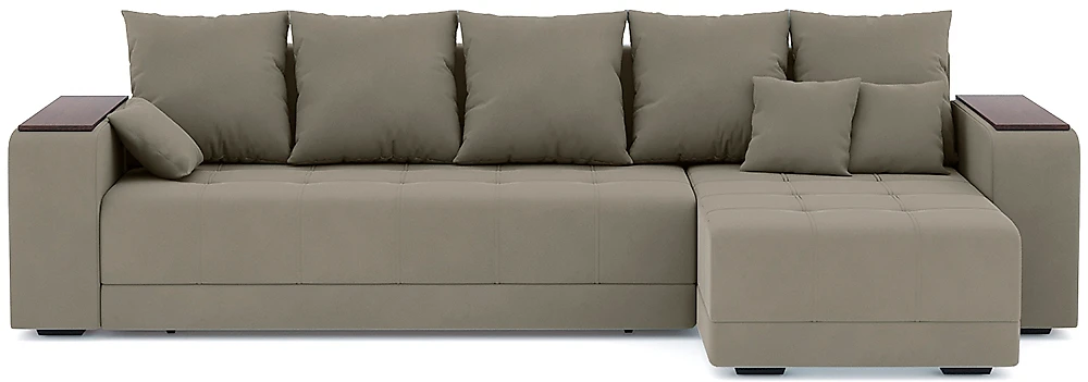 Угловой диван с независимым пружинным блоком Дубай Плюш Дизайн-8