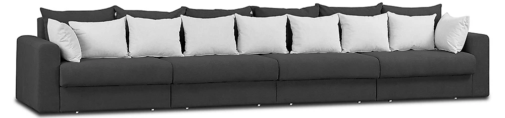 Серый модульный диван Модена-3 Плюш Графит