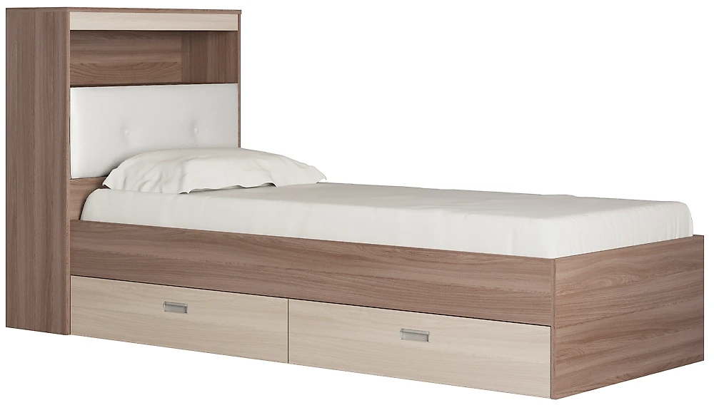 Низкая кровать Виктория-3-80 Дизайн-3