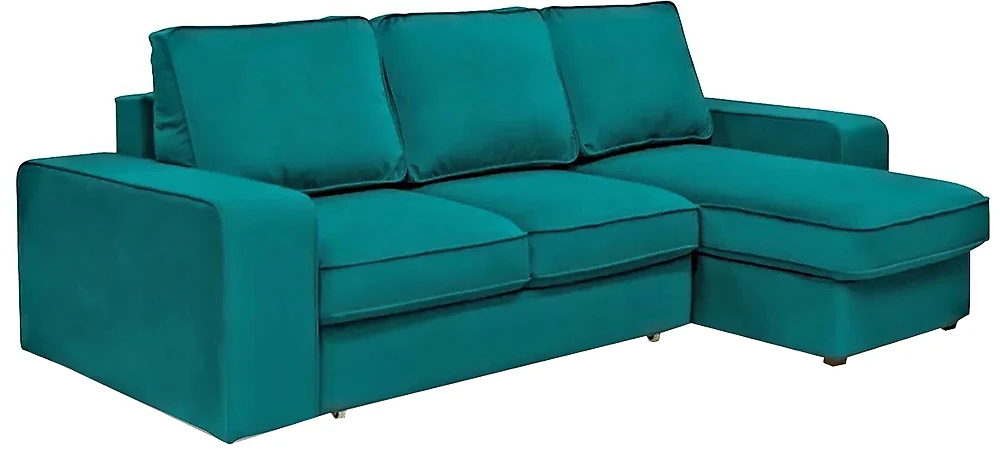 Угловой диван с механизмом пантограф Монако Бирюза