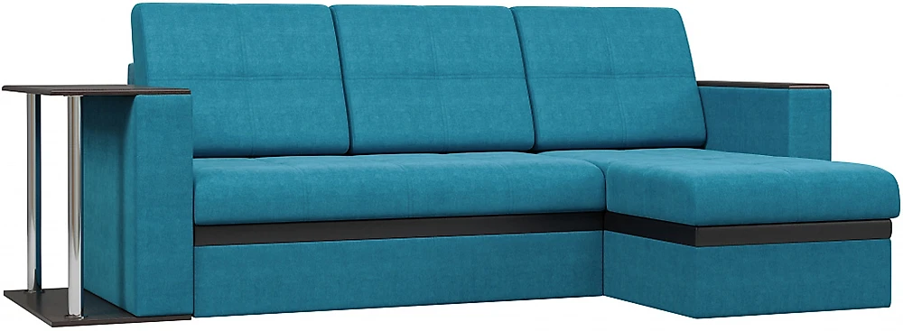 Угловой диван для ежедневного сна Атланта Азур со столиком