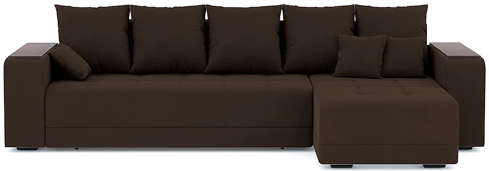 Угловой диван с независимым пружинным блоком Дубай Плюш Дизайн-3