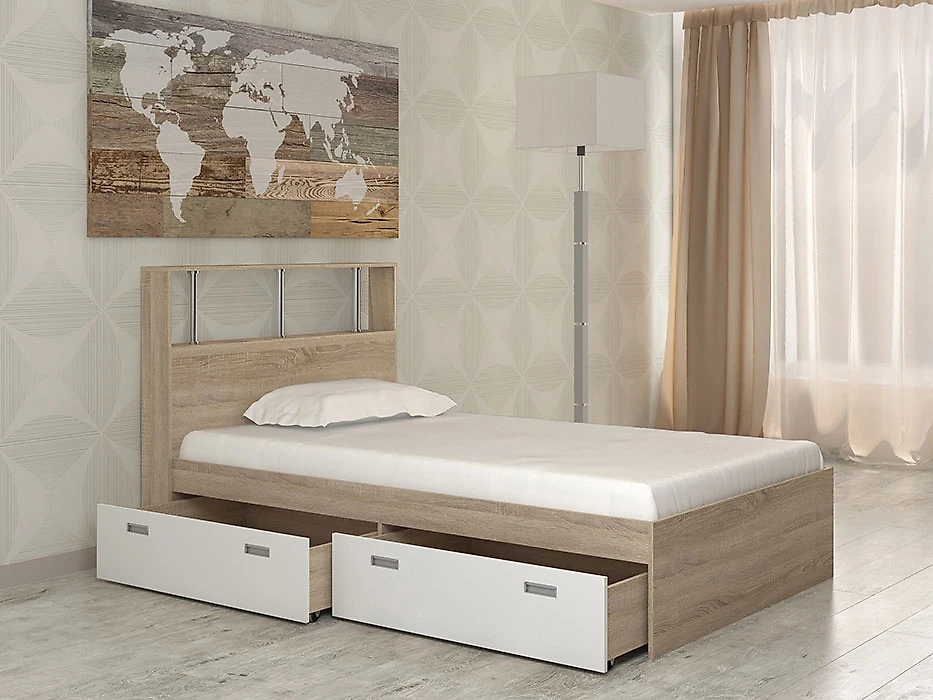 Большая двуспальная кровать Бриз-6 (120) Дизайн-3
