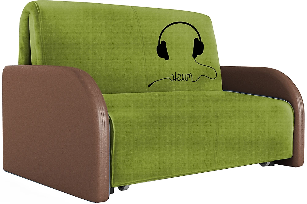 Зелёный диван аккордеон Фавор Дизайн 18