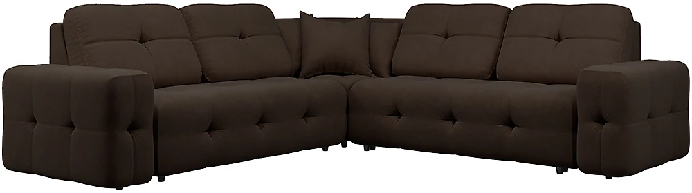 Угловой диван для офиса Спилберг-3 Дарк Браун