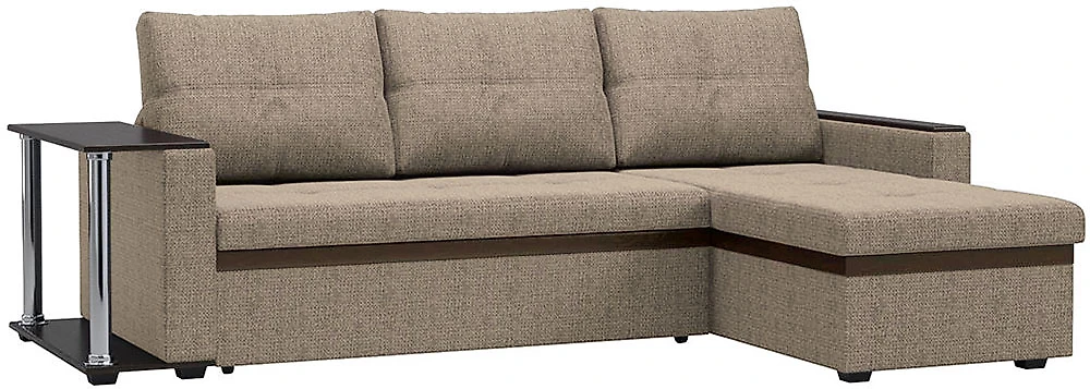 Г-образный диван Атланта со столиком Дизайн 1