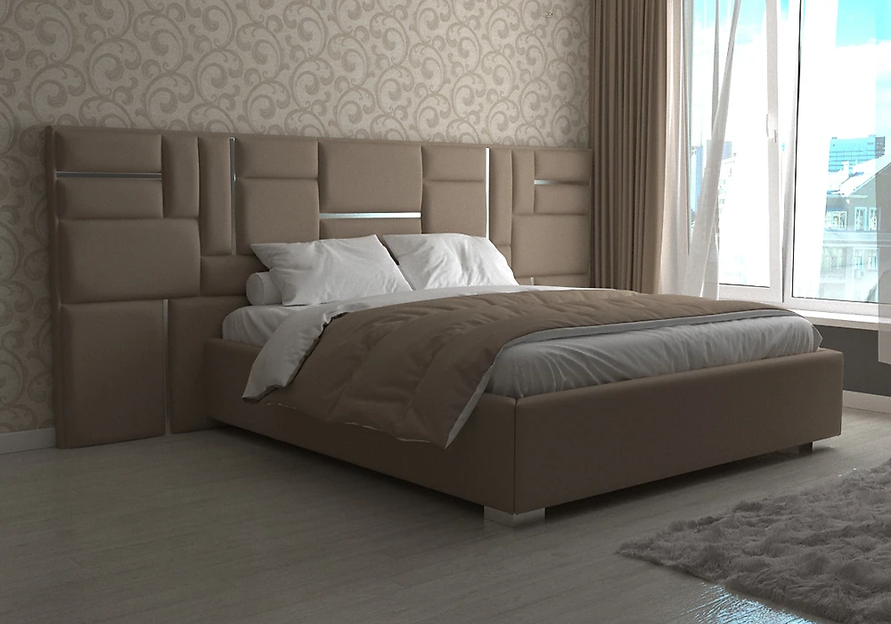 Кровать в современном стиле Каролина c мягкими панелями (без профиля)