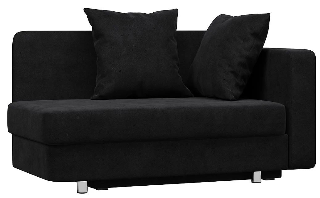 Выкатной диван с ящиком для белья Малютка (Леон) Неро