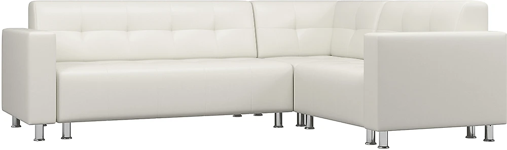 Угловой диван без подушек Парламент Белый