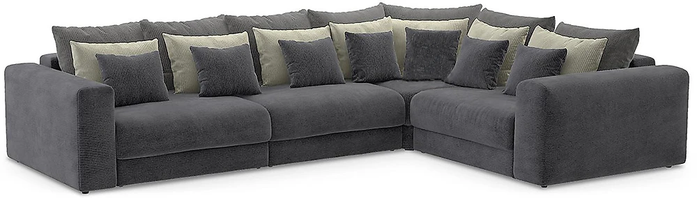 Модульный диван из велюра  Манхеттен-2 Люкс Плюш Графит