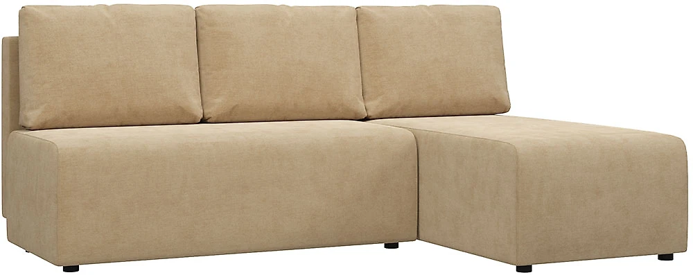 Угловой диван без подлокотников Сеул Плюш Сахара