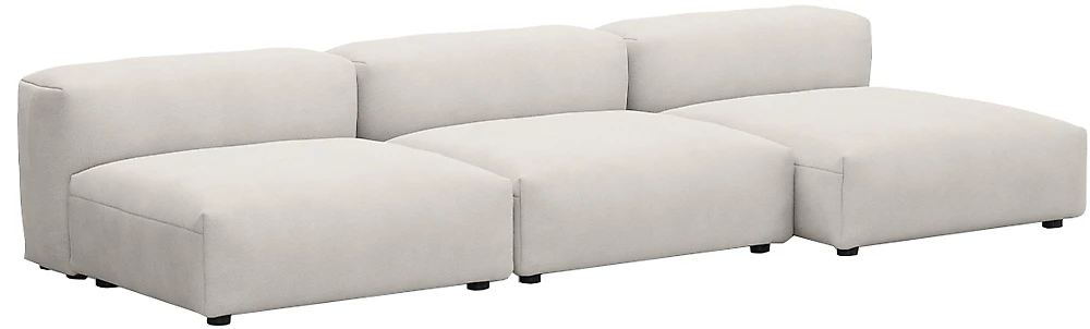 Угловой диван черно-белый Фиджи-7 Вайт