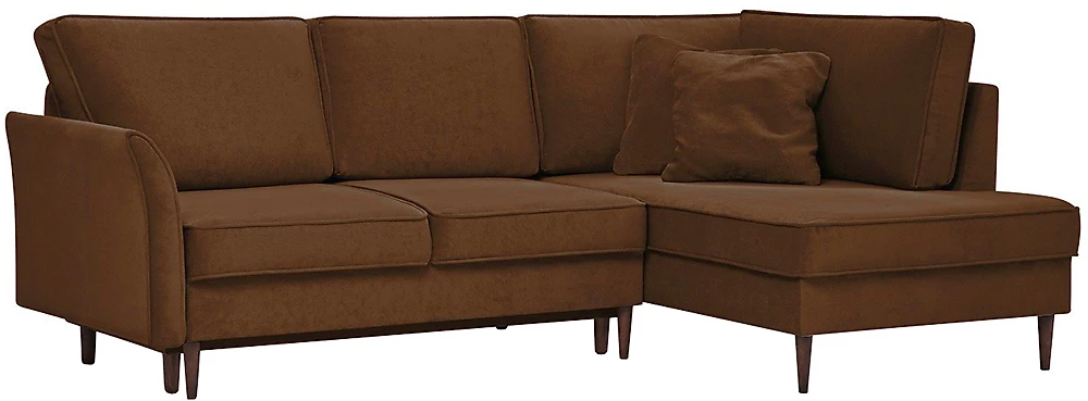Угловой диван со спальным местом Джулия Софт Браун