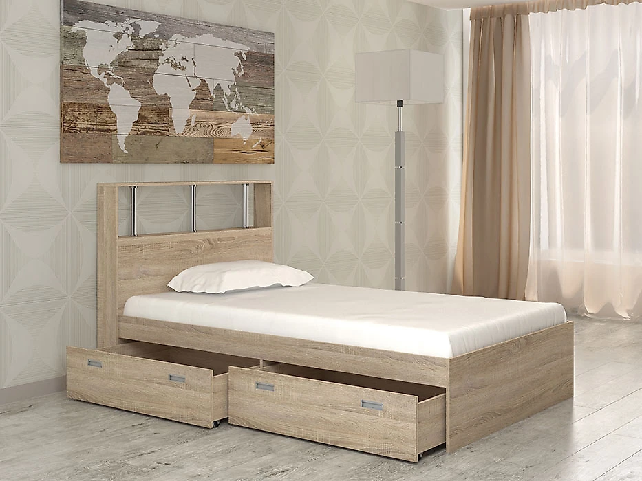 Большая двуспальная кровать Бриз-6 (120) Дизайн-2