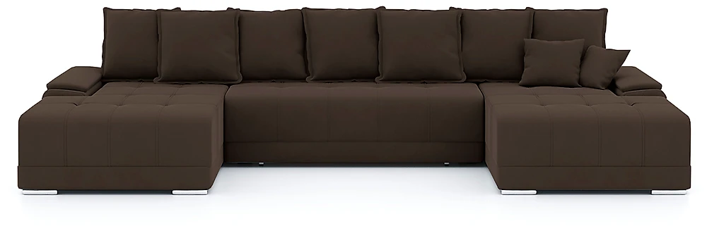Модульный диван с оттоманкой  Nordviks П П-образный Плюш Дизайн-1