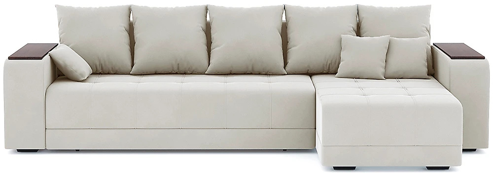 Угловой диван с независимым пружинным блоком Дубай Плюш Дизайн-7