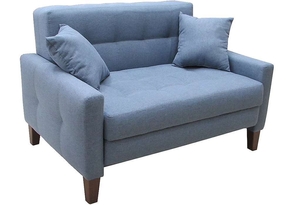 Синий прямой диван Этро-3 Люкс Дизайн 5