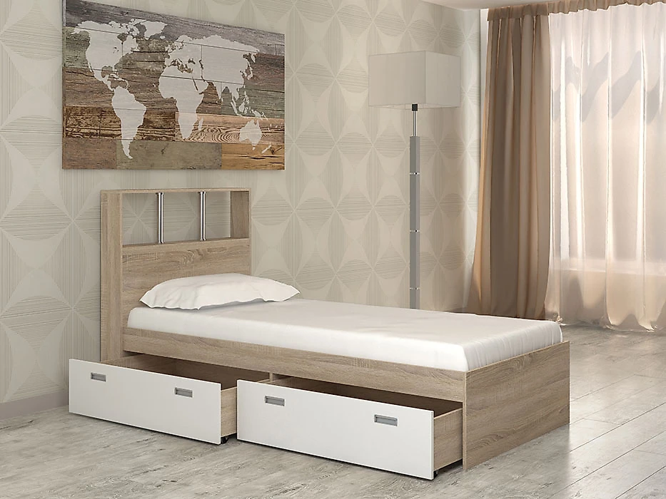 Кровать в стиле прованс Бриз-6 (90) Дизайн-3