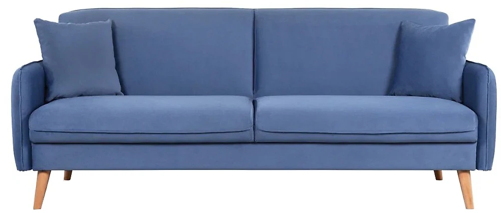 Синий прямой диван Энн трехместный Дизайн 5