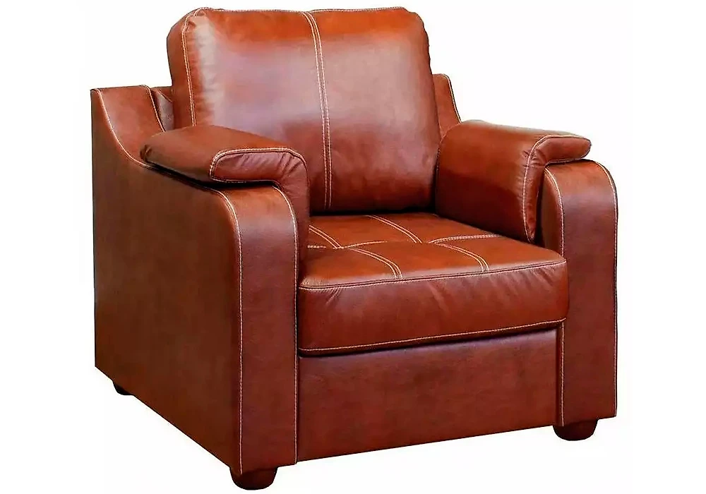 Нераскладное кресло Берета Дизайн 3 кожаное