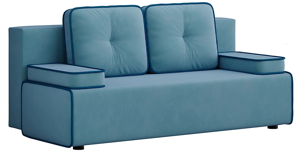 Синий прямой диван Аура-8 Блу