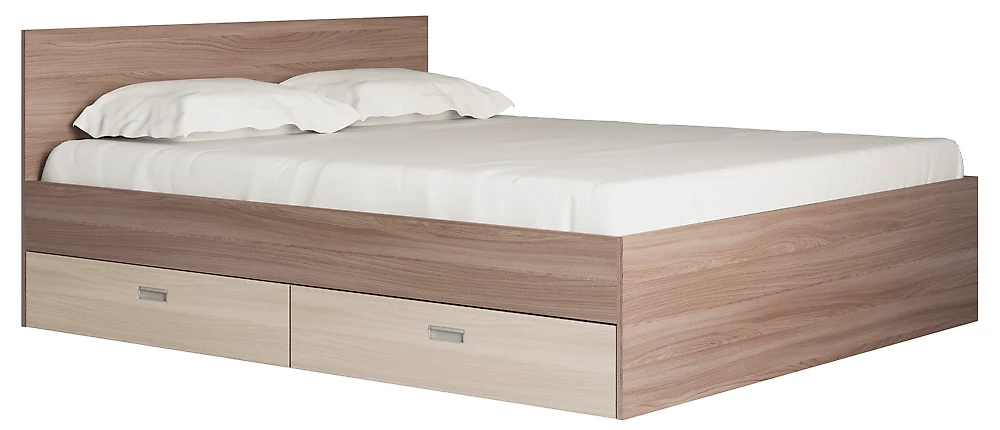 кровать двуспальная с ящиками Виктория-1-160 Дизайн-3