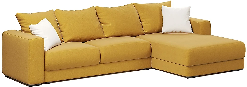 Угловой диван с независимым пружинным блоком Ланкастер Еллоу