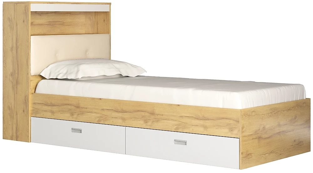 Двуспальная кровать эконом Виктория-3-90 Дизайн-1