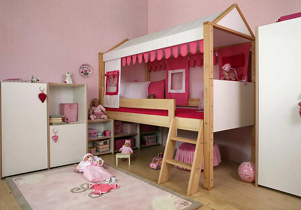 Детская кровать для девочек Акварель-2 (Принцесса)