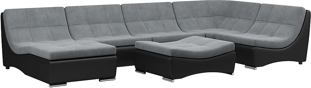 Модульный диван из экокожи Монреаль-7 Плюш Графит