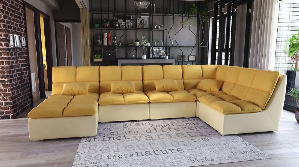 Модульный диван для гостиной Ривьера Yellow