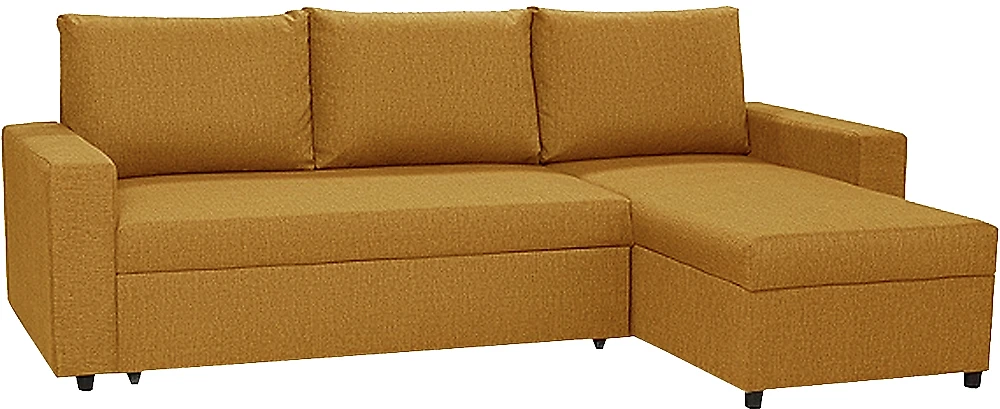 Жёлтый угловой диван  Орион (Торонто) Плюш Мастард