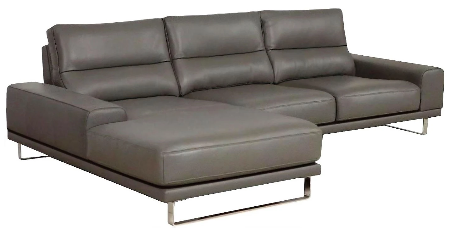 Угловой диван с креслом Рипозо Grey экокожа